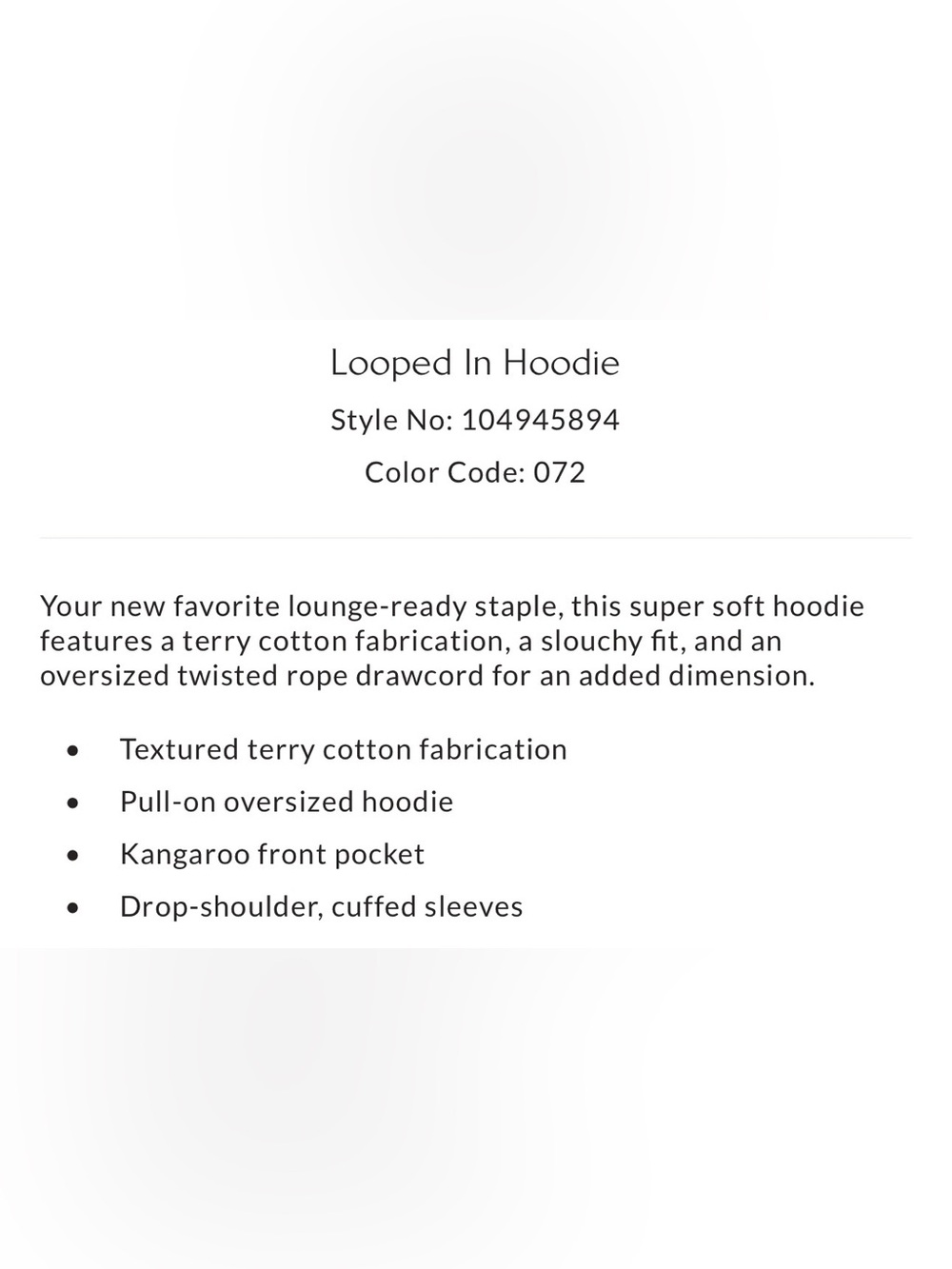 Free People Looped In Hoodie in Oil Green - Picture 5 of 5